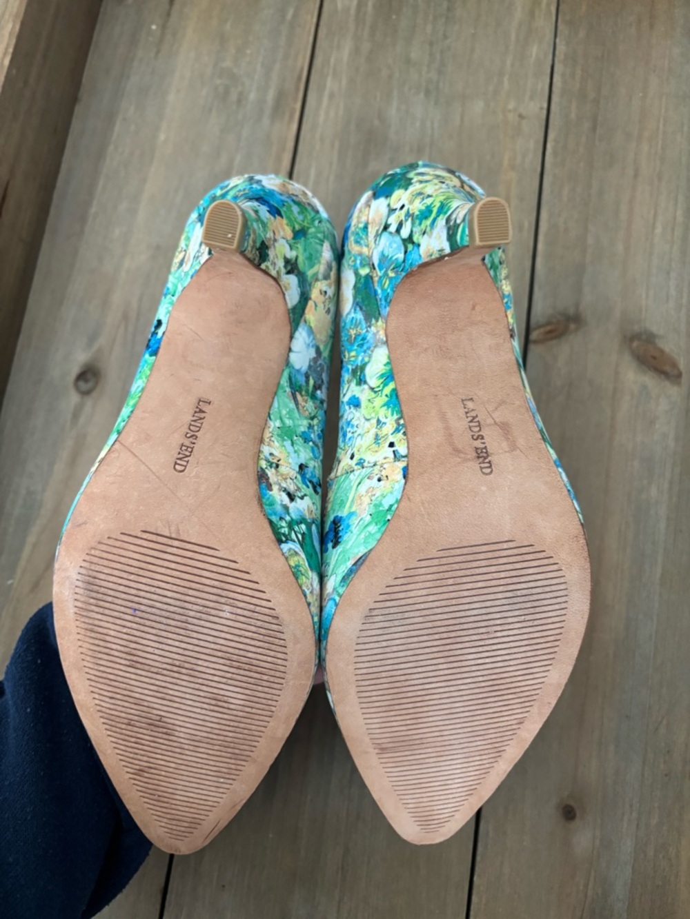 Soft Girl Feminine Lands’ End Floral Dainty Coquette Girly Pumps Size 6.5 - Picture 6 of 6
